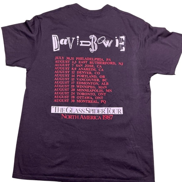 Vintage 1987 David Bowie The Glass Spider Tour single stitch T shirt USA - Picture 2 of 7